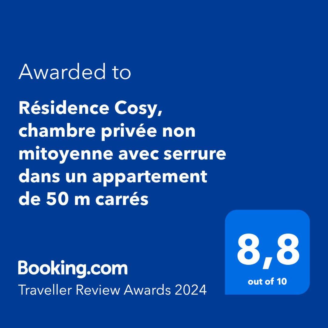 Residence Cosy, Chambre Privee Non Mitoyenne Avec Serrure Dans Un Appartement De 50 M Carres Bois-Colombes Szoba fotó